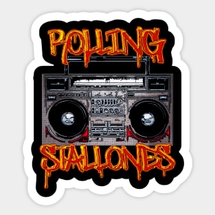 Rolling Stallones Boombox Sticker